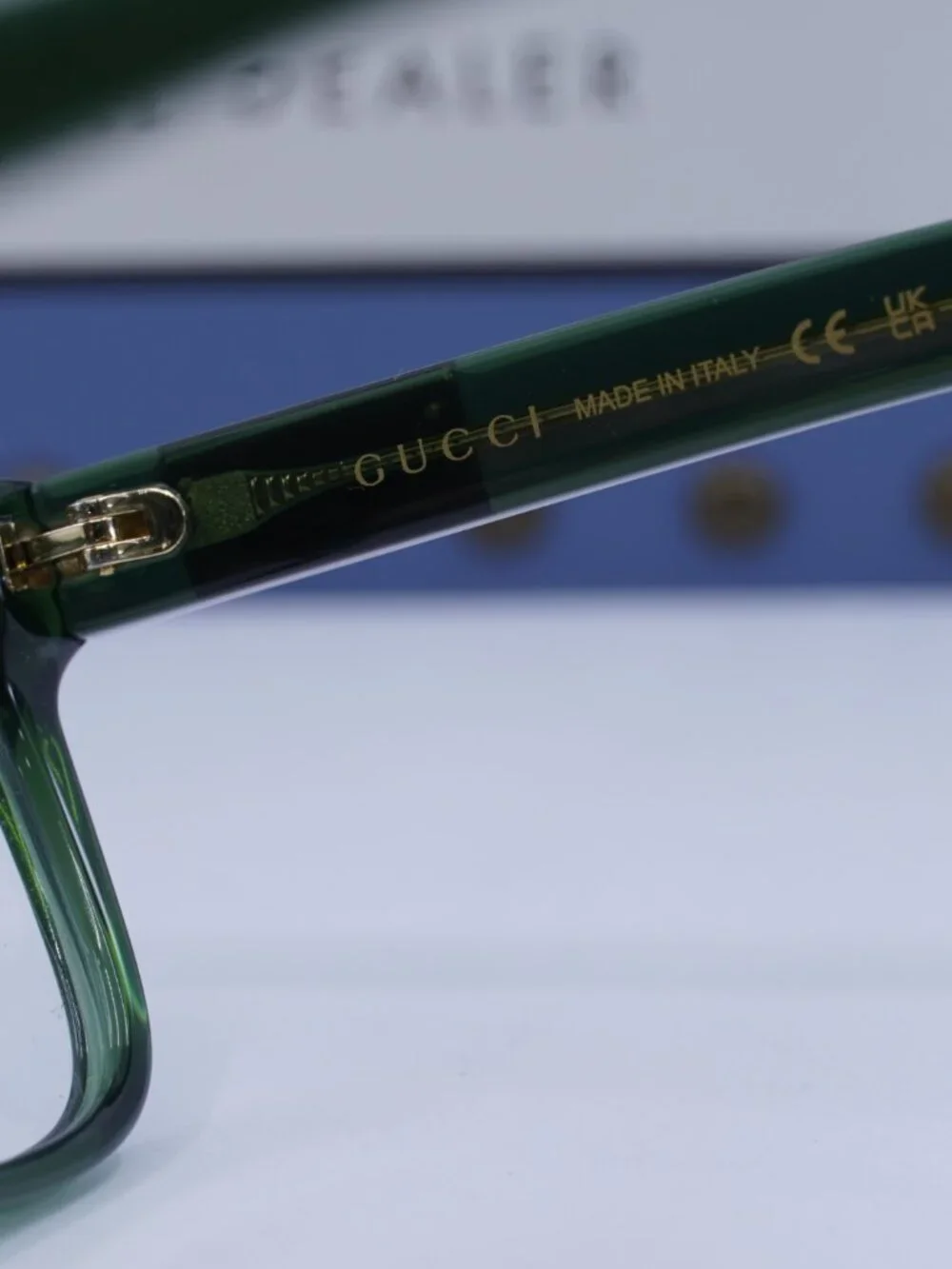 Gucci GG1117O 005 Square Eyeglasses - Transparent Green 56mm